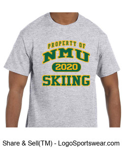 Property of NMU SKIING T-Shirt 2020 short sleeve Design Zoom