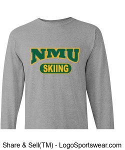 NMU Skiing T-Shirt Long Sleeve Design Zoom